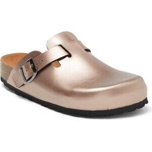 NEW Valentino by Mario Valentino Women's Closed Bronze Leather Mule Clogs Sz 6